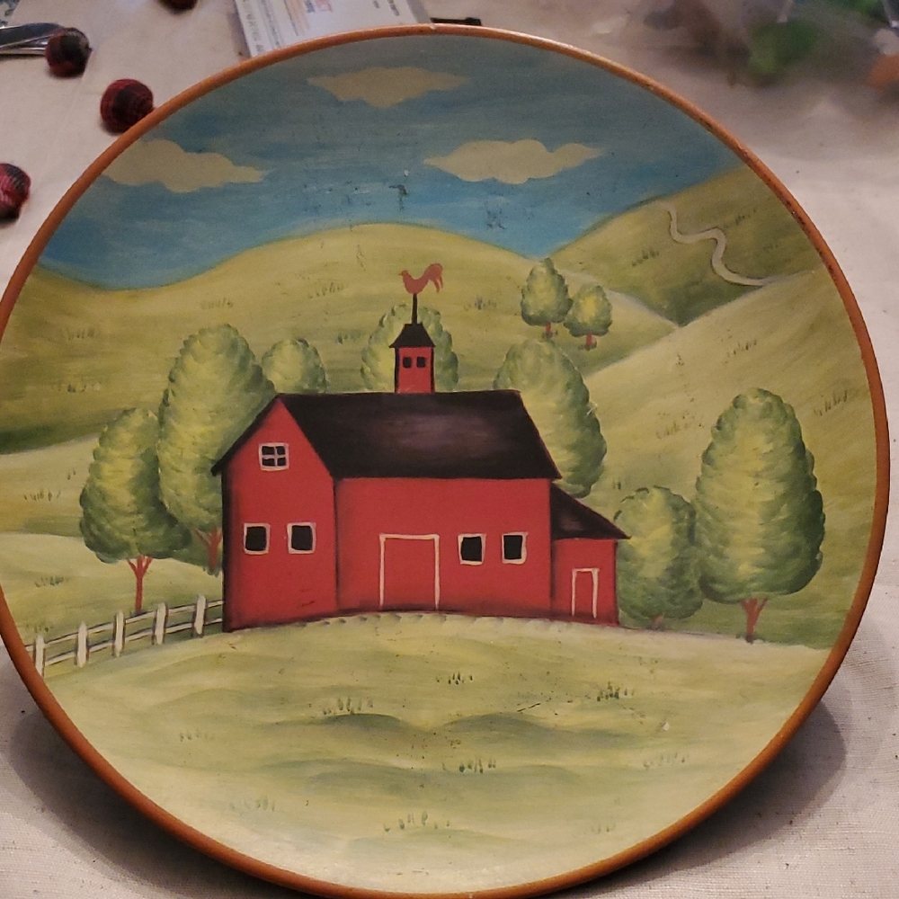 VINTAGE HOME INTERIORS DECORATIVE PLATE